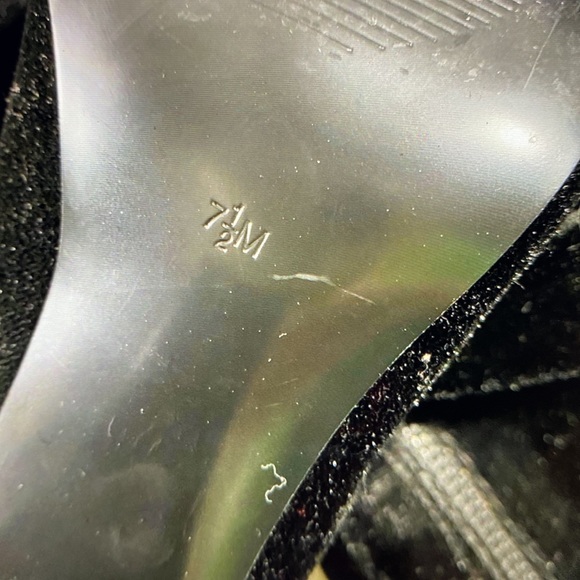 Black velvet above knees boots Pantene leather toe - Picture 15 of 16